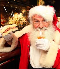 Santa Claus eating a Christmas Sandwich